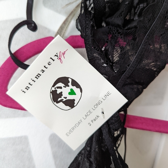 2 Pack Free People Movement Everyday Lace Longline Bralette Black - Picture 8 of 9